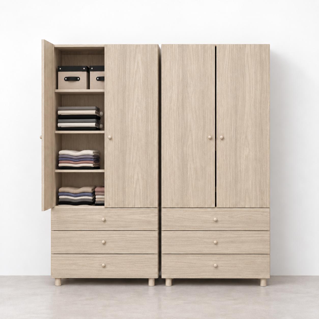 Closet 3 Drawers and shelves