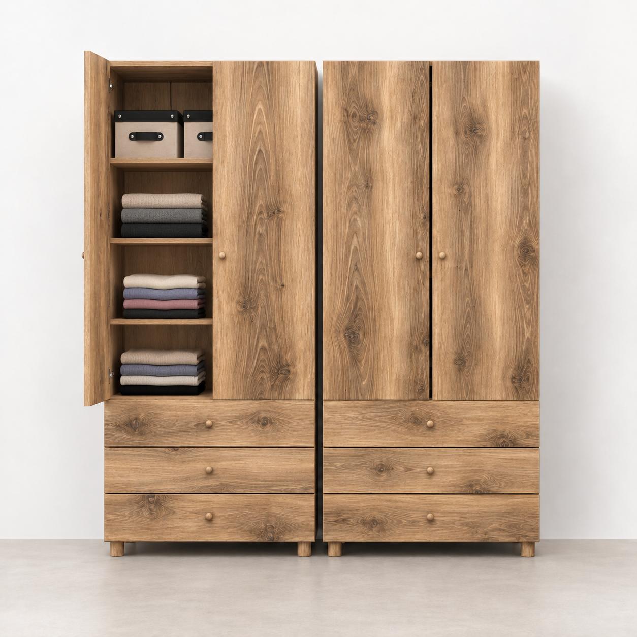 Closet 3 Drawers and shelves