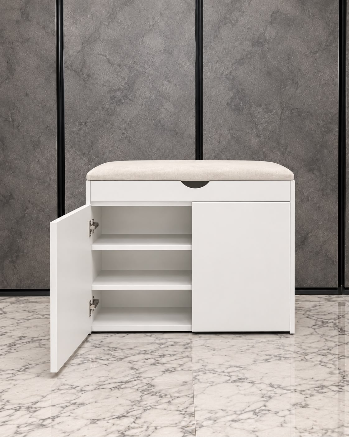 Cabinet bench width 80 with storage