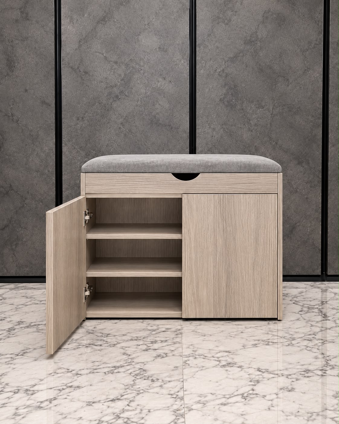 Cabinet bench width 80 with storage