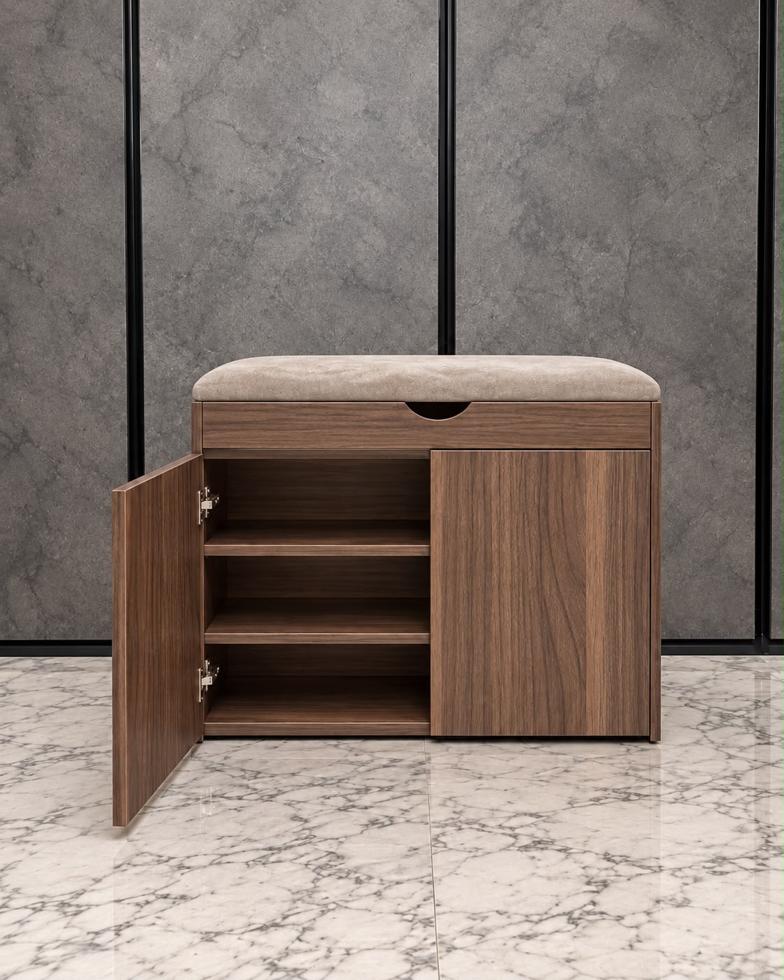 Cabinet bench width 80 with storage