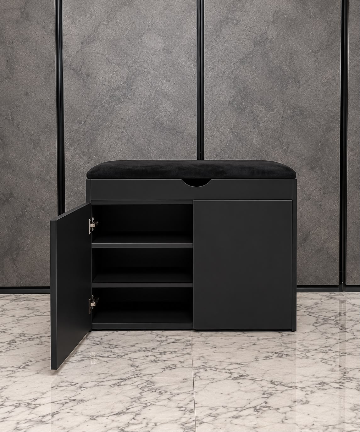 Cabinet bench width 80 with storage