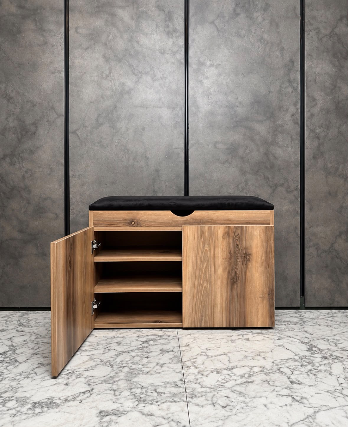 Cabinet bench width 80 with storage